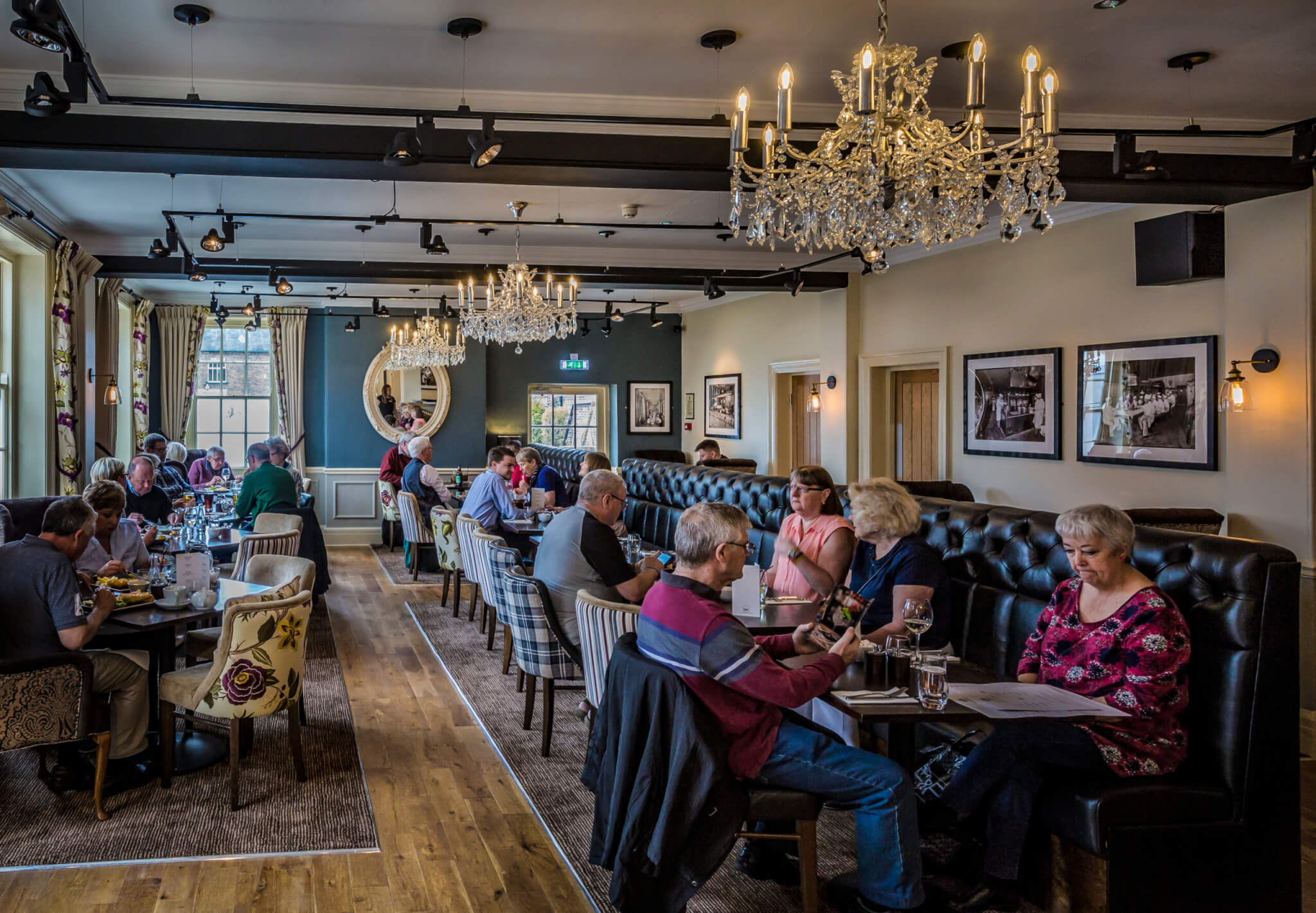 The Golden Fleece Hotel Thirsk Dining in the Restaurant scaled